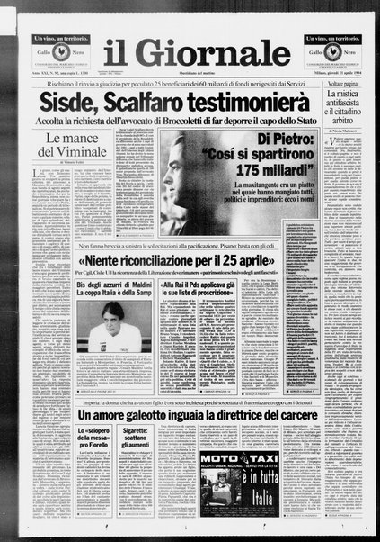 Il giornale : quotidiano del mattino